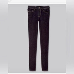 UNIQLO Womens Ultra Stretch Mid Rise Skinny Fit Jeans Navy 25 x 33inch NWT
